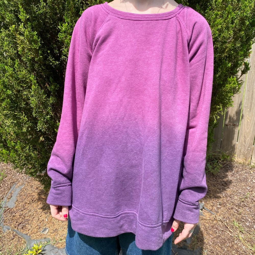 LIVI Purple Ombré Long sleeve Sweatshirt Fairycore Oversized 14/16